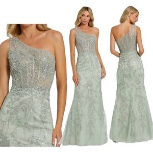 Mac Duggal 20543 - Elegant One-Shoulder Gown Sz 8